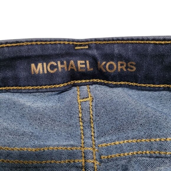 Michael Kors Jeans Dark Denim Izzy Skinny Womens Size 8 Small Modern Classic - Picture 6 of 11